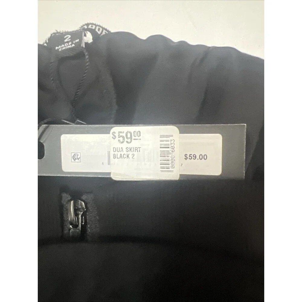 Steve‎ Madden Dua Skirt Women 2 Black Skort Mini Pockets Casual Ribbed Hem